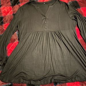 Black baby doll top 3xl long sleeve